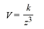 <strong>Write an equation that describes the variation. Use k as the constant of variation. V varies directly with the cube of z.</strong> A) B) C) D)
