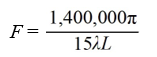 <strong>Write an equation that describes the variation. F is inversely proportional to both ? and L. F = when ? = 7?m and L = 200 km.</strong> A) B) C) D)