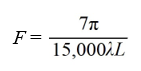 <strong>Write an equation that describes the variation. F is inversely proportional to both ? and L. F = when ? = 7?m and L = 200 km.</strong> A) B) C) D)