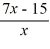 <strong>The function f (x) = x > 7, is a one-to-one function. Find its inverse.</strong> A) y = B) y = 7 C) y = D) y =