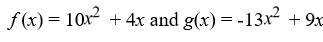 <strong>Given the functions ,find (f - g)(x).</strong> A) B) C) D)