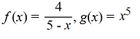 <strong>Given the function (f ? g) ,choose the two f and g that could make the composite.</strong> A) B) C) D)
