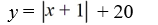 <strong>The graph of y = shifted up 1 and to the left 20. Write the resulting function.</strong> A) B) C) D)
