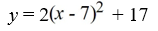 Write the function resulting from shifting f (x)  = 2   + 9 to the left 7 and up 8. A)    B)    C)    D)   