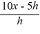 Given the function f (x)  = -7 - 5x, evaluate   . A)  5 B)  -5 C)    D)  1