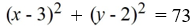 <strong>The point (-5, -1) lies on a circle centered at (3, 2). Find the equation of the circle in standard form.</strong> A) B) C) D)