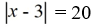 <strong>Write an absolute value equation that describes the statement.Any number whose distance from x = -3 on the number line is 20.</strong> A)   B)   C)   D)   <div style=padding-top: 35px> 
