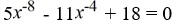 Introduce a u - substitution that transforms the equation to quadratic form. Do not solve.   A)  u =   B)  u =   C)  u =   D)  u =  