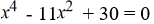 Solve the equation by introducing a substitution.   