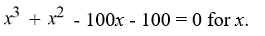 Solve   A)  {1,-10, 10} B)  {100, -100} C)  {-1, -10, 10} D)  {-100}