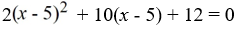 Solve the equation by introducing a substitution.  