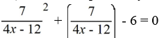 Solve the equation by introducing a substitution.  