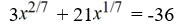 Solve the equation by introducing a substitution.  