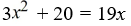 Solve by factoring.   A)  {-4/3, 5} B)  {4/3, 5} C)  {3/4, 5} D)  {-3/4, 5}