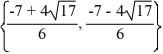 Solve using the quadratic formula.   A)    B)    C)    D)   