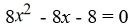 Determine the discriminant:   A)  320 B)    C)  -248 D)  264
