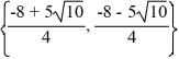 Solve using the quadratic formula.   A)    B)    C)    D)   