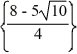 Solve using the quadratic formula.   A)    B)    C)    D)   