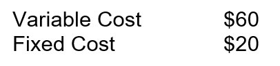 Khan Manufacturing Company has the following unit manufacturing cost for products currently sold to outside customers:   A special order for 3,000 units has been received from a foreign company. The unit price requested is $65. The normal unit price is $90. If the order is accepted, unit variable costs will increase by $2 for additional shipping costs. The company currently has excess operating capacity. If the order is accepted, what will the differential operating income or loss be?