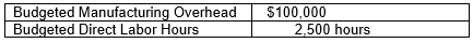 Honest Auto Repairs is a service firm that uses a job costing system. Direct labor consists of mechanics' pay. Direct materials consist of auto parts. Manufacturing overhead costs include items such as the shop manager's salary, utilities, insurance and other sundry indirect costs. As the shop is highly labor-intensive, Honest Auto Repairs has decided to apply manufacturing overhead on the basis of direct labor hours. The following estimates for the coming year were made at the start of the year:    a. Determine the Budgeted MOH rate. b. A long-time customer scheduled work to be done on her vehicle. Honest Auto Repairs, recorded the work on job cost sheet 1402. The following cost information was recorded on this customer's job.    Determine the cost of this customer's repair job. c. If Honest Auto Repairs maintains a markup of 130% of manufacturing cost, what amount will the customer be billed for? d. Calculate the gross margin that Honest Auto earned on this particular repair job.