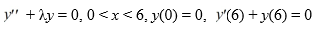  Consider the boundary value problem   Which of the following statements are true? Select all that apply. A)  There are infinitely many negative eigenvalues  \lambda = -   satisfying the equation   . B)  The positive eigenvalue  \lambda  satisfies the equation   = -tan(6   ) . C)   \lambda  = 0 is an eigenvalue. D)  There are no negative eigenvalues. E)   \lambda = 0 is not an eigenvalue. 
