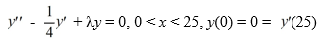 Consider the eigenfunction problem   What are the eigenvalues? A)   B)   C)   D)  