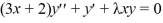  The singular Sturm-Liouville boundary value problem consisting of the differential equation   with boundary conditions that both y and   remain bounded as x approaches 0 from the right and that  \alpha y(1) +  \beta    (1) = 0 is self-adjoint. 