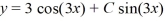  Consider the boundary value problem   + 9y = 0, y (0)  = 3, y (  \pi )  = 0 Which of these statements is true? A)  This boundary value problem has no solution. B)  y = 3 cos(3x)  - 3 sin(3x)  is the unique solution of this boundary value problem. C)  There are infinitely many solutions of this boundary value problem of the form   , where C is an arbitrary real constant. D)  y = 0 is a solution of this boundary value problem. 