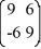  Consider the linear system   =   x. Identify all the eigenvalues. A)   \lambda  = -15i B)   \lambda  = 3i C)   \lambda  = 15i D)   \lambda = -6i E)   \lambda  = 6i F)   \lambda  = -3i 