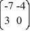  Consider the linear system   =   x. Identify all of the eigenvalues. A)   \lambda  = 0 B)   \lambda  = 4 C)   \lambda  = -4 D)  \lambda = 3 E)   \lambda  = -3 