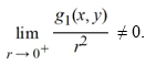 Consider the following nonlinear system:   Express x and y using polar coordinates and determine which of these statements is true. A)  The system is locally linear near the origin. B)  The system is not locally linear near the origin because   C)  The system is not locally linear near the origin because   . D)  The origin is not an isolated critical point. E)  Both B and C.