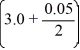  The velocity (measured in meters per second)  of an air-dropped container of food and supplies affixed to a parachute is described by the function v(t)  = 57.2 tanh(0.12t) , t  \ge  3.0, where t is measured in seconds. You are interested in approximating the vertical distance s(t)  traveled by the package by time t = 3.05 seconds.Using a step size of h = 0.05 seconds, compute the vertical distance traveled in the first 3.05 seconds.   A)  57.2 tanh(0.12 × (3.0 + 0.05) )  B)  57.2 tanh   C)    tanh(3.0 + 0.05)  D)  57.2 tanh   E)    tanh   