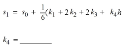  The velocity (measured in meters per second)  of an air-dropped container of food and supplies affixed to a parachute is described by the function v(t)  = 56 tanh(0.23t) , t  \ge  3.2, where t is measured in seconds. You are interested in approximating the vertical distance s(t)  traveled by the package by time t = 3.45 seconds.Using a step size of h = 0.25 seconds, compute the vertical distance traveled in the first 3.45 seconds.   A)  56 tanh(0.23 × (3.2 + 0.25) )  B)  tanh(0.23 × (3.2 + 0.25) )  C)  56 tanh   D)    tanh(0.23 × (3.2+ 0.25) )  E)    tanh   