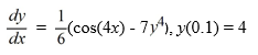 Consider the following initial value problem    The following question pertains to the various computational steps and identifications involved in applying Runge-Kutta's 4th order method to evaluate y(0.15) . To compute    identify the parameter below. In what follows,   K<sub>2</sub> = ________ A)   B)   C)   D)  