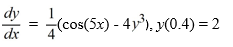 Consider the following initial value problem   The following question pertains to the various computational steps and identifications involved in applying Runge-Kutta's 4th order method to evaluate y(0.6) . To compute    identify the parameter below. In what follows,   K<sub>3</sub> = ________ A)   B)   C)   D)  