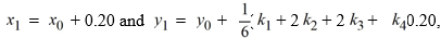 Consider the following initial value problem   The following question pertains to the various computational steps and identifications involved in applying Runge-Kutta's 4th order method to evaluate y(0.6) . To compute    identify the parameter below. In what follows,   K<sub>3</sub> = ________ A)   B)   C)   D)  