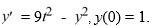 Consider the initial value problem     This question relates to using The Euler method to approximate the solution of this problem at t = 0.4 using a step size of h =     Which of the following identifications are correct when setting up Euler's method  Select all that apply. A)   B)    C)   D)   E)   F)  