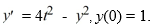 Consider the initial value problem   This question relates to using the Euler method to approximate the solution of this problem at t = 0.2 using a step size of h =    Y1 = ________