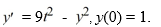  Consider the initial value problem   This question relates to using the Euler method to approximate the solution of this problem at t = 0.1 using a step size of h =   Which of the following equals    A)    y_{2}=\frac{1}{200}\left(\frac{9}{200^{2}}-1-\frac{1}{200}^{2}\right)    B)    y_{2}=\left(\frac{9}{200^{2}}-1-\frac{1}{200}^{2}\right)    C)    y_{2}=1-\frac{1}{200}+\left({\frac{9}{200^{2}}}^{2}-1-\frac{1}{200}^{2}\right)    D)    y_{2}=1-\frac{1}{200}+\frac{1}{200}\left(\frac{9}{200^{2}}-1-\frac{1}{200}^{2}\right)  