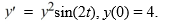 Consider the initial value problem   Use the Runge-Kutta method to approximate the solution at   using a step size of h = 0.12. (a) Find the following constants needed for the Runge-Kutta method. (i) K <sub>1</sub>= ________ (ii) K <sub>2</sub>= ________ (iii) K <sub>3</sub>= ________   