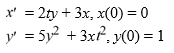 Consider the system of initial value problems given by   This problem can be expressed using matrix notation as   Where   What are the values of   when using the improved Euler method with h = 0.05? A)   B)   C)   D)  