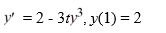 Consider the initial value problem   This question is related to using the Runge-Kutta method for approximating the solution y at t= 1.1 with a step size of h = 0.05. How many approximations Y<sub>n</sub> are needed to estimate a solution at y(1.1) if h = 0.05? n = ________<div style=padding-top: 35px> 