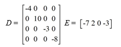 Consider these matrices:     Compute ED