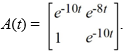 Consider the matrix function   . Compute  