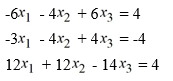 Consider the following system of linear equations:     The system is inconsistent.