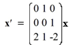 Consider the first-order homogeneous system of linear differential equations     If the system were equipped with the initial condition   what is the particular solution of the system?