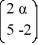 Consider the first-order homogeneous system of linear differential equations     =   x What is the bifurcation value of α, if any?