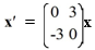  Consider the first-order homogeneous system of linear differential equations    Which of these is the fundamental matrix   (t)  for this system? A)   \psi(t) =\left(\begin{array}{ll}-\sin (3 t)  & \cos (3 t)  \\ \cos (3 t)  & -\sin (3 t) \end{array}\right)    B)    \Psi(t) =\left(\begin{array}{ll}\sin (3 t)  & -\cos (3 t)  \\ -\cos (3 t)  & \sin (3 t) \end{array}\right)    C)    \psi(t) =\left(\begin{array}{ll}\sin (3 t)  & \cos (3 t)  \\ \cos (3 t)  & \sin (3 t) \end{array}\right)    D)    \psi(t) =\left(\begin{array}{ll}\sin (3 t)  & -\cos (3 t)  \\ \cos (3 t)  & \sin (3 t) \end{array}\right] 
