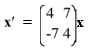  Consider the first-order homogeneous system of linear differential equations    Which of these is the fundamental matrix   (t)  for this system? A)   \psi(t) =\left(\begin{array}{ll}-e^{-4 t} \sin (7 t)  & e^{-4 t} \cos (7 t)  \\ e^{-4 t} \cos (7 t)  & -e^{-4 t} \sin (7 t) \end{array}\right)    B)    \psi(t) =\left\{\begin{array}{ll}e^{4 t} \sin (7 t)  & -e^{4 t} \cos (7 t)  \\ -e^{4 t} \cos (7 t)  & e^{4 t} \sin (7 t) \end{array}\right)    C)    \psi(t) =\left(\begin{array}{ll}e^{4 t} \sin (7 t)  & -e^{4 t} \cos (7 t)  \\ e^{4 t} \cos (7 t)  & e^{4 t} \sin (7 t) \end{array}\right)    D)    \psi(t) =\left(\begin{array}{ll}e^{-4 t} \sin (7 t)  & -e^{-4 t} \cos (7 t)  \\ e^{-4 t} \cos (7 t)  & e^{-4 t} \sin (7 t) \end{array}\right)  