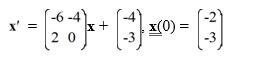 Consider the first-order nonhomogeneous initial value problem   Given a fundamental matrix   (t) for the system, what is the solution of this system if it is equipped with the initial condition x(0) = X<sub>0</sub>?  
